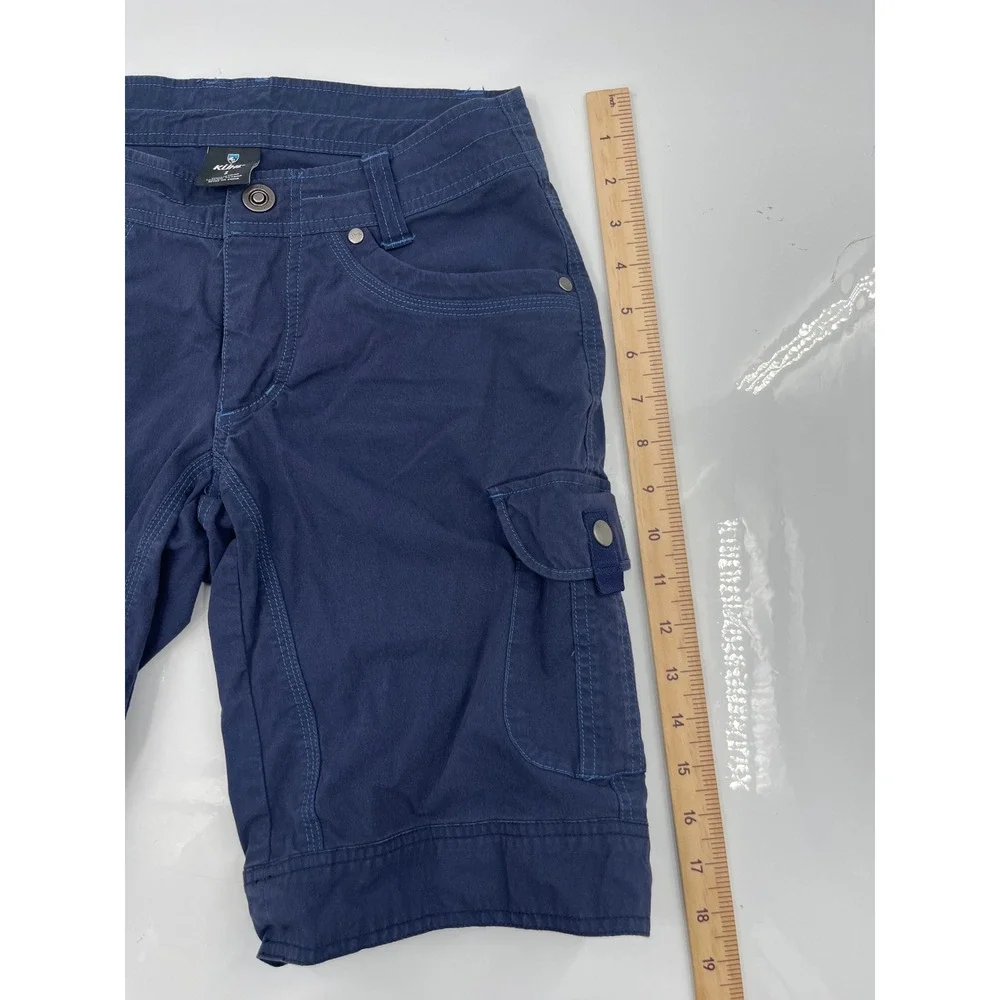 Kuhl Womens Navy Blue Cargo Hiking Shorts Size 2 Outdoor Performance Casual